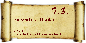 Turkovics Bianka névjegykártya